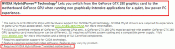 GeForce GTX 285 and GeForce GTX 295 without hybrid power